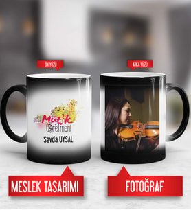 Müzik Öğretmeni Kupa Bardak Sihirli Fotoğraflı