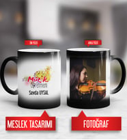 Müzik Öğretmeni Kupa Bardak Sihirli Fotoğraflı