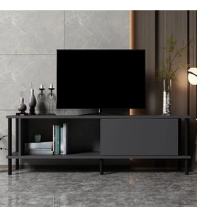 TV Sehpası Rosso Antrasit Siyah 150 cm