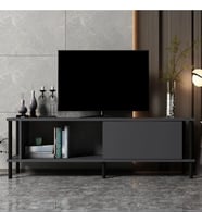 TV Sehpası Rosso Antrasit Siyah 150 cm