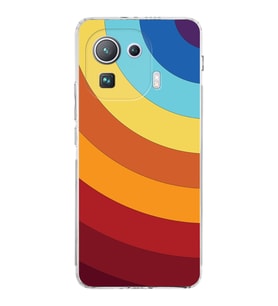 Xiaomi  Mi 11 Pro  Kamera Korumalı Kapak Renk Cümbüşü Tasarımlı Şeffaf  Kılıf