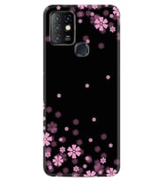 INFINIX Hot 8 9 10 11S Hot 10 Play 10T Kılıf Desemli Silikon Black flowers 1391