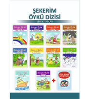 Ata 1.Sınıflar İçin Şekerim Öykü Dizisi + Kitap Okuma Not Defteri (Beyaz)