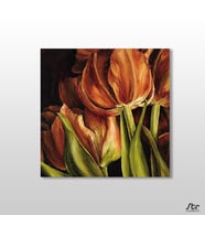Oryantal Lale Kanvas Tablo 70x70cm (Karışık)