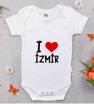 BK Kids I Love İzmir Tasarımlı Bebek Body Zıbın - Model 1