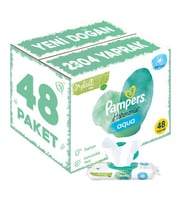 Prima Pampers Harmonie Islak Havlu Mendil Aqua Pure 48 Yaprak 48 Li Set (2304 Yaprak) Organik Pamuk