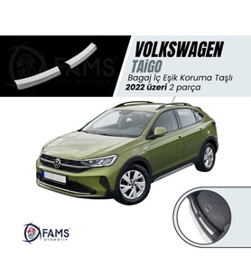 Volkswagen Taigo 2022> Bagaj İç Eşik Koruma (Taşlı) 2 prç. P.Çelik