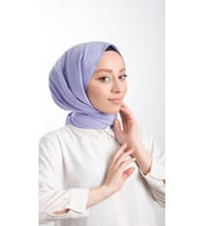 Lila Düz Klasik Şal Medine İpeği Sade 202103_28