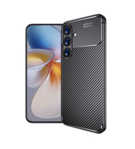Samsung Galaxy S25 Kılıf Karbon Silikon Case Kapak (Siyah)