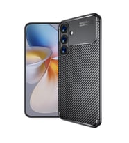 Samsung Galaxy S25 Kılıf Karbon Silikon Case Kapak (Siyah)