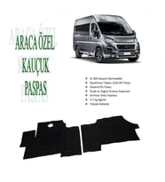 Fiat Ducato Peugeot Boxer Citroen Jumper 2014 Sonrası Paspas Ön (Siyah-Vizon)
