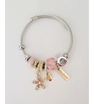 Pandora Model Lotus Çiçeği Charm Çelik Bileklik