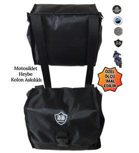 MOTOSİKLET HEYBE ÇANTA KOLON ASKILI (Siyah)