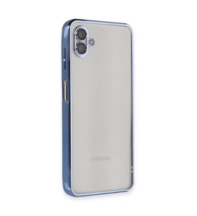 Samsung Galaxy A04 Kılıf Kamera Korumalı Lensli Silikon - Açık Mavi