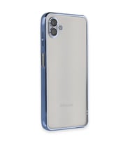 Samsung Galaxy A04 Kılıf Kamera Korumalı Lensli Silikon - Açık Mavi