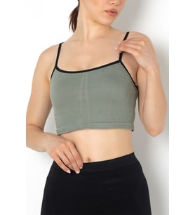 Gigotto Seamless Dantel Detaylı Ripli Büstiyer