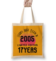 2005 Birthday Gift - Made, Born in 2005 Gift - 17 Year Old Birthday    Gift Vintage Style Bez Çanta Uzun Saplı