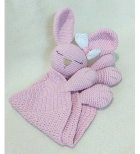 Şirin Uykucu Tavşan Uyku Arkadaşı Amigurumi Organik Oyuncak
