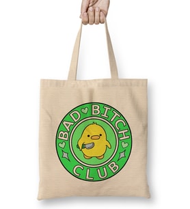 Printhome Bad Bitch Club 02 Bez Çanta Uzun Saplı