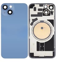İphone 14 PLUS Full Arka Kapak Arka Kemere Lensli (CAM) MAVİ