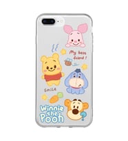 Iphone 7 PLUS - 8 PLUS Uyumlu Winnie The Pooh Tasarımlı Şeffaf Telefon Kılıfı