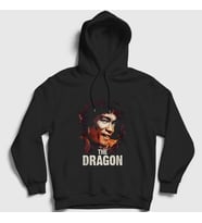 Presmono Unisex Siyah The Dragon Bruce Lee Kapüşonlu Sweatshirt 256907tt