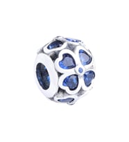 Nur Silver Mavi Taşlı Yonca Gümüş Charm NUR-BL00988
