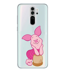Redmi Note 8 Pro Uyumlu Piglet Tasarımlı Şeffaf Telefon Kılıfı