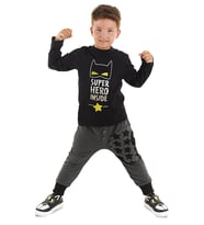 Süper Kahraman Erkek Çocuk T-shirt Pantolon Takım (Çok Renkli)