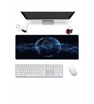 SonicTouch Klavye Mousepad 32x70cm Dikişsiz Pürüzsüz Sıvı Geçirmez Kaymaz Taban Küresel Ağ