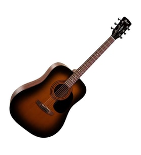 Cort AD810SSB Akustik Gitar (Başlangıç/Orta Seviye)  Ladin Kapak, Maun Gövde, Satin Sunburst Renk ve Dreadnought Kasa Formu