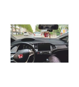 2004-2009 Modellerine Uygun Honda Civic Fd6 Torpido Koruma Halısı Siyah Kenar Renk Siyah