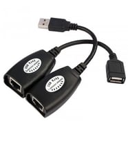 TriLine USB2.0 RJ45 Extender Uzatma Kablosu Cat5-Cat6 Uzatıcı