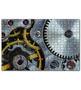 Cakapuzzle  Eski Saat Çarkları  Puzzle Yapboz MDF (Ahşap) (120 Parça)