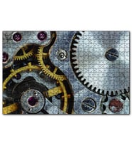 Cakapuzzle  Eski Saat Çarkları  Puzzle Yapboz MDF (Ahşap) (120 Parça)