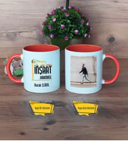 İnşaat Mühendisi Kupa Bardak Turuncu Fotoğraflı Mühendisler Günü Hediyesi