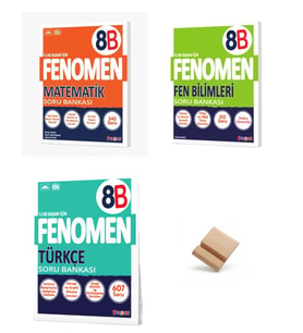Fenomen LGS 2027 B Serisi Matematik Fen Bilimleri ve Türkçe 3lü Set Soru Bankası + Telefon Standı
