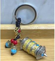 Metal Tibet Şans Çarkı Anahtarlık