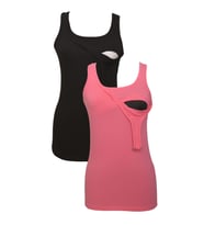 LuvmaBelly MYRA1502_1507 Emzirme atlet seti (Siyah-Pembe)