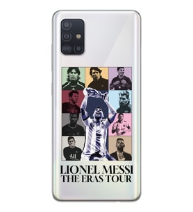 Samsung Galaxy A71 Uyumlu Lionel Messi Tasarımlı Şeffaf Telefon Kılıfı