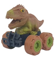 Sürtmeli Dinazor Arabalar 12 cm - H-20 - Stegosaurus -Kahverengi