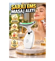 Yüz ve Boyun Sıkılaştırıcı EMS Mikro Akım Cilt Bakım ve Masaj Cihazı – Isı Terapisi, Kablosuz Şarj