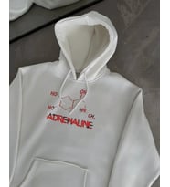 Kışlık Uzun Kol Kapüşonlu SweatShirt - Beyaz