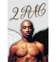Tupac Temalı Retro Ahşap Poster