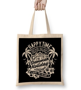 Happy Time Summer Beach Holiday Bez Çanta Uzun Saplı