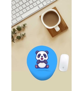 Şaşkın Panda Desenli Bilek Destekli Mouse Pad