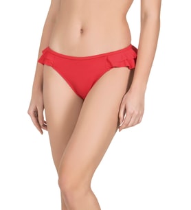 Endeep Kadın Fırfırlı Kırmızı Bikini Altı