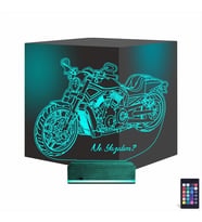 Luvivia Motosiklet Harley Motor Kişiye Özel 3D Lamba - Masa Gece Lambası