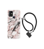 Infinix Hot 9 Kılıf Desenli Silikon Boyun Askılı Colorfull Marble 2 1389