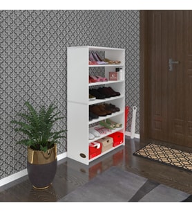 Kenzlife ayakkabılık goya byz 120*70*30 arkalıksız ayakkabı ofis dolabı iki bölme